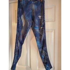 Adidas Originals Geology Wavy Print Mid‎ Rise Stretch Leggings Running Pants 12